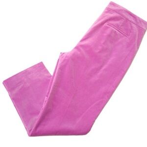 J. Crew Vibrant Dahlia Pink Velvet Pants